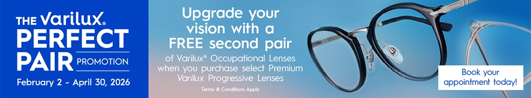 Upgrade your vision with a FREE second pair of Varilux® Occupational Lenses Offer - Horizontal